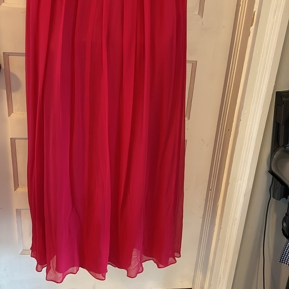 Vintage Cache' Silk Sweetheart Strapless Maxi Formal Gown - Coral, Pink, Black 2 - Picture 7 of 8
